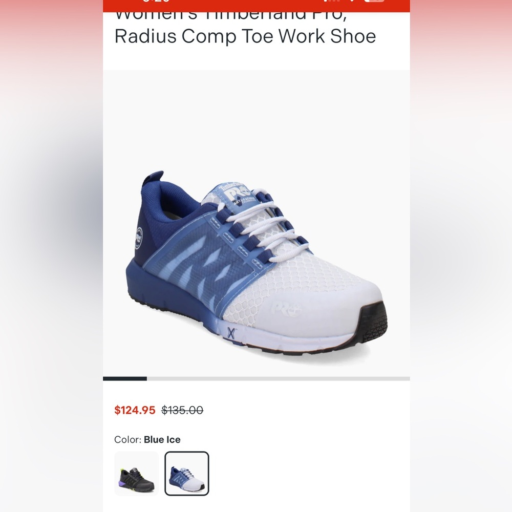 Women’s Timberland Pro comp toe sneakers